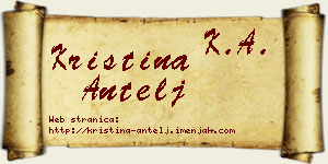 Kristina Antelj vizit kartica